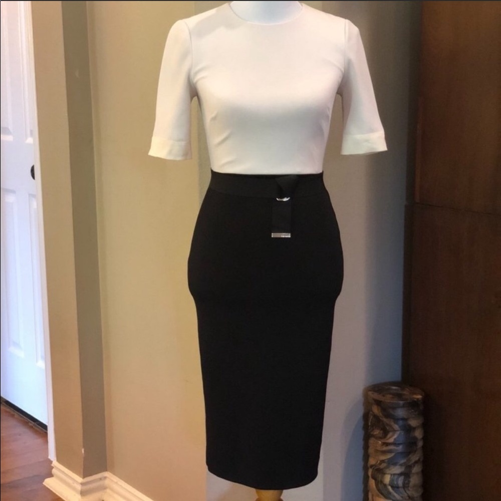 Ted Baker color block midi dress